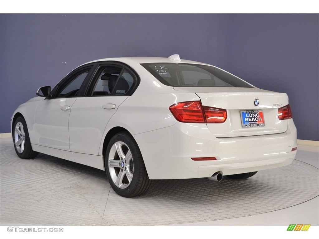 2013 3 Series 320i Sedan - Mineral White Metallic / Black photo #5