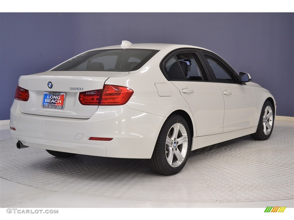 2013 3 Series 320i Sedan - Mineral White Metallic / Black photo #7