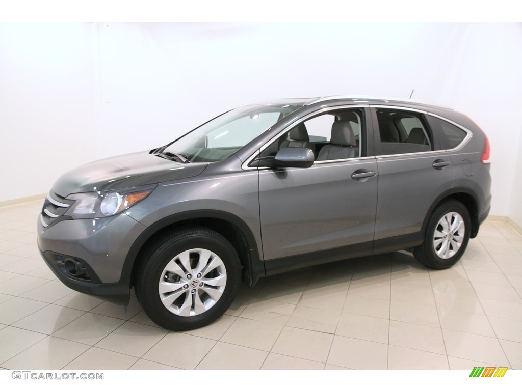 2014 CR-V EX-L AWD - Polished Metal Metallic / Gray photo #3