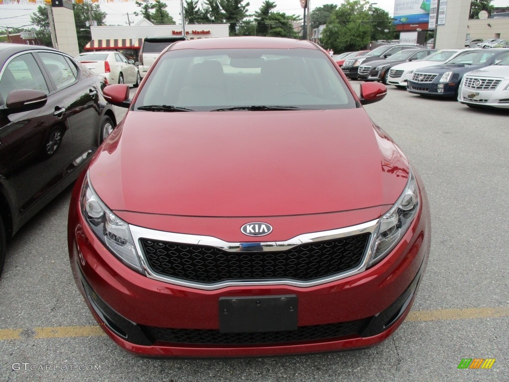 2013 Optima EX - Remington Red / Beige photo #2