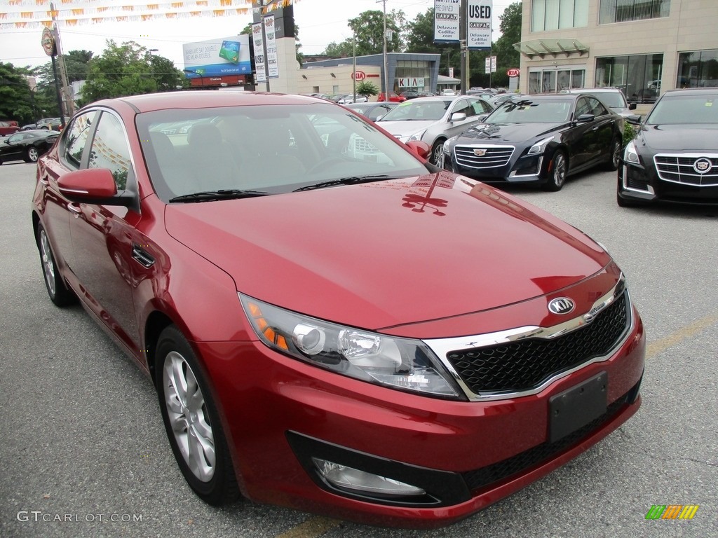 2013 Optima EX - Remington Red / Beige photo #3