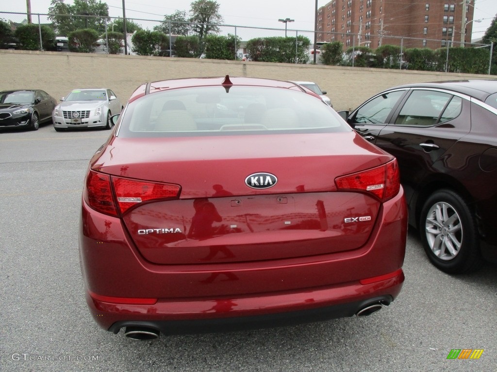 2013 Optima EX - Remington Red / Beige photo #5