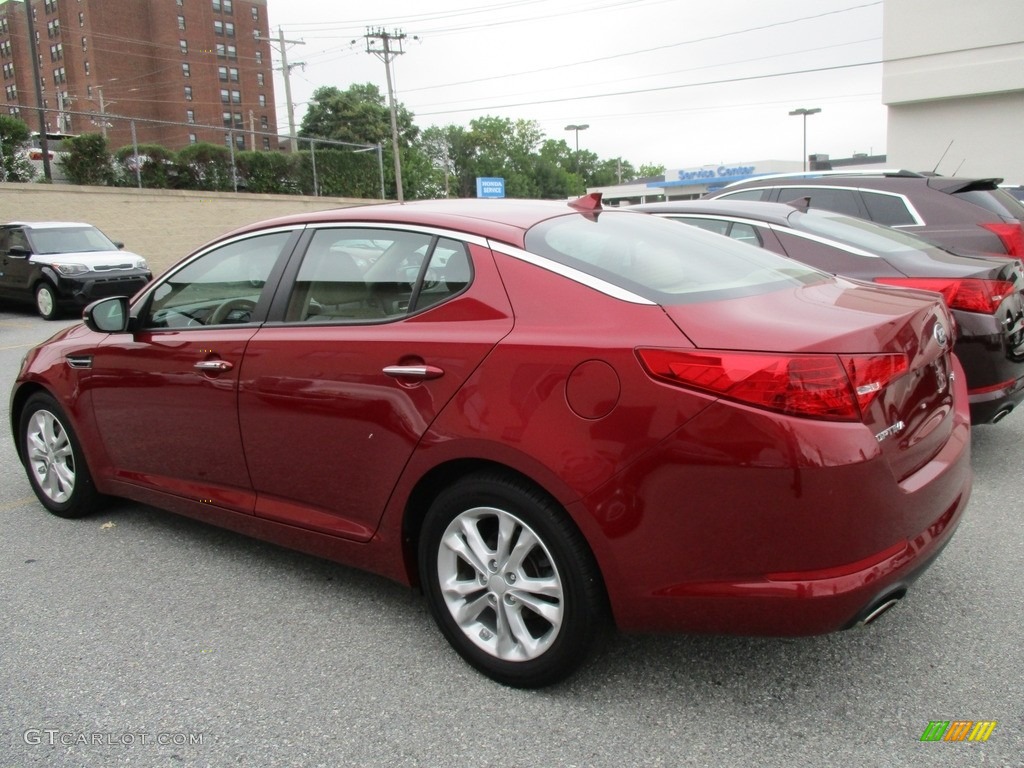 2013 Optima EX - Remington Red / Beige photo #6