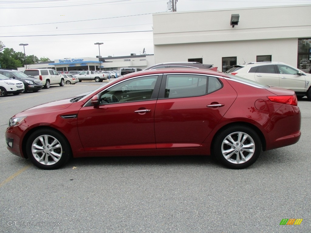 2013 Optima EX - Remington Red / Beige photo #7