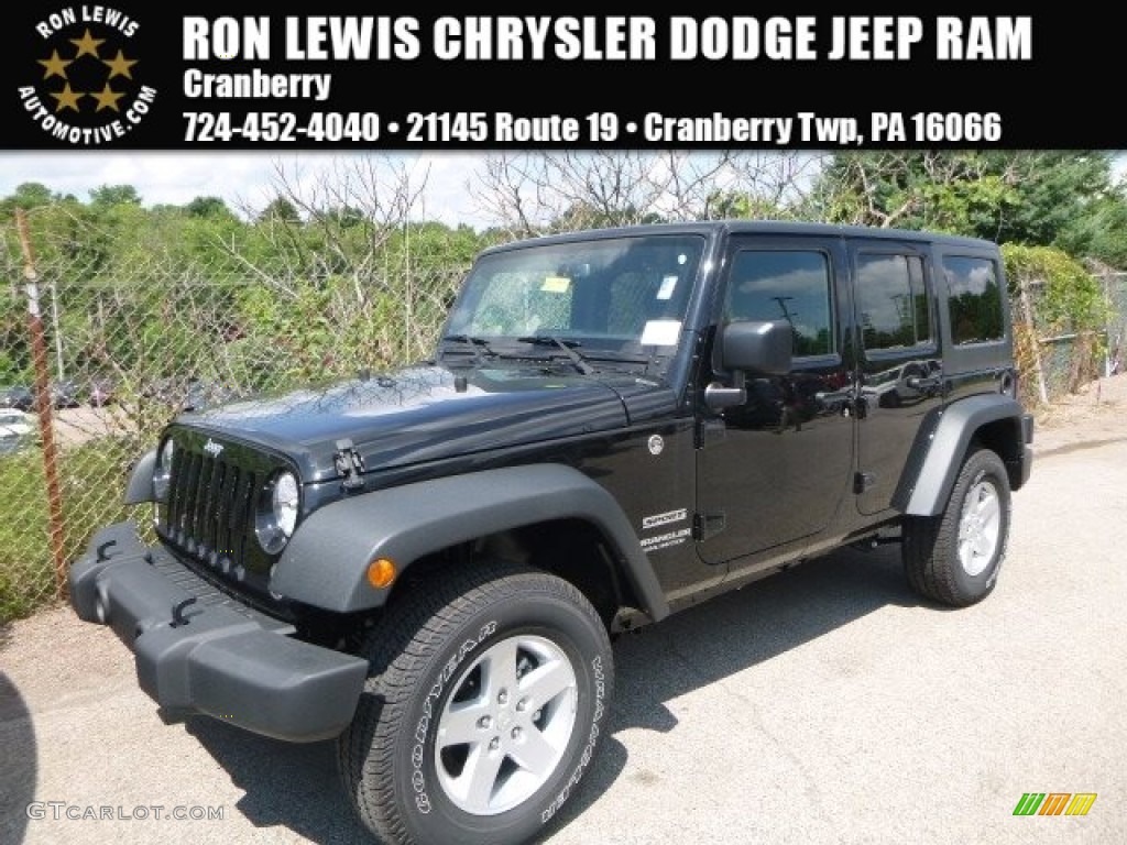 2016 Wrangler Unlimited Sport 4x4 - Black / Black photo #1