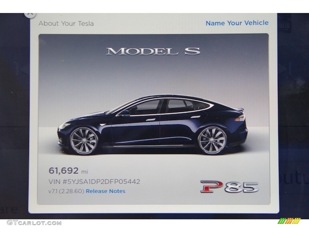 2013 Model S P85 Performance - Blue Metallic / Black photo #6