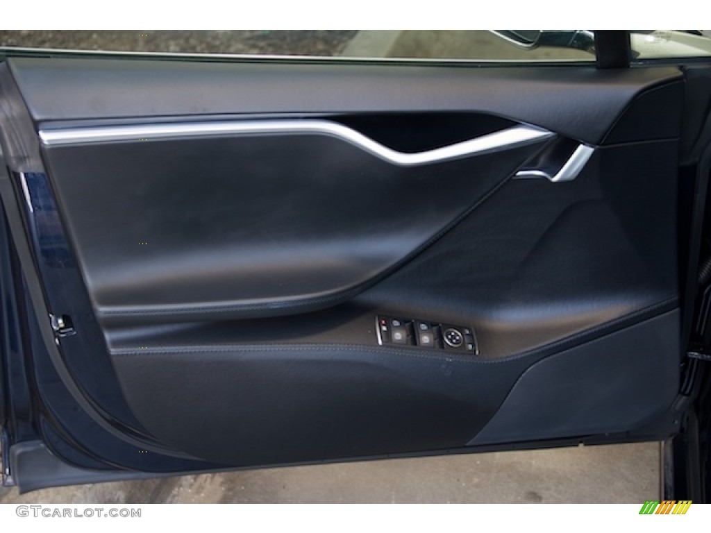 2013 Tesla Model S P85 Performance Black Door Panel Photo #114767399