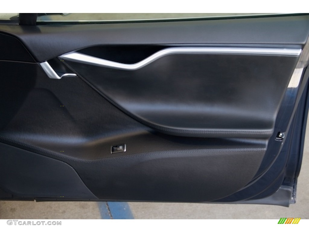 2013 Tesla Model S P85 Performance Black Door Panel Photo #114767450