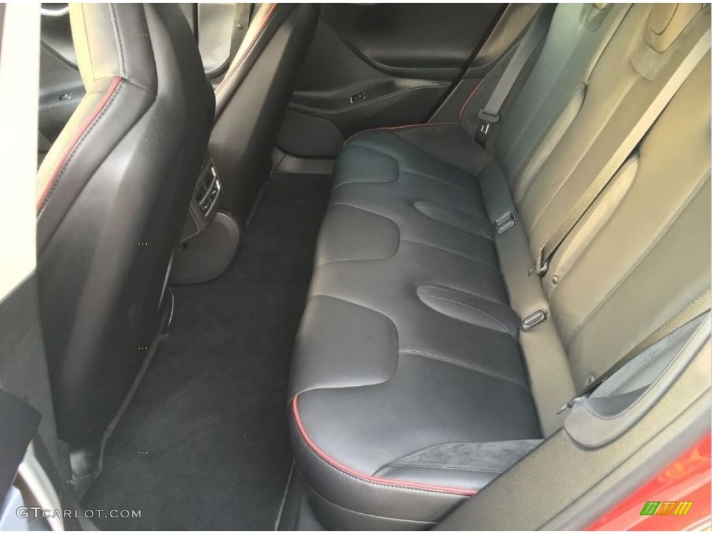 Black Interior 2014 Tesla Model S P85D Performance Photo #114769556