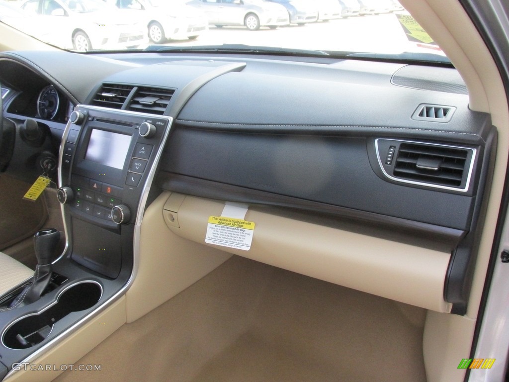 2017 Toyota Camry LE Almond Dashboard Photo #114776324