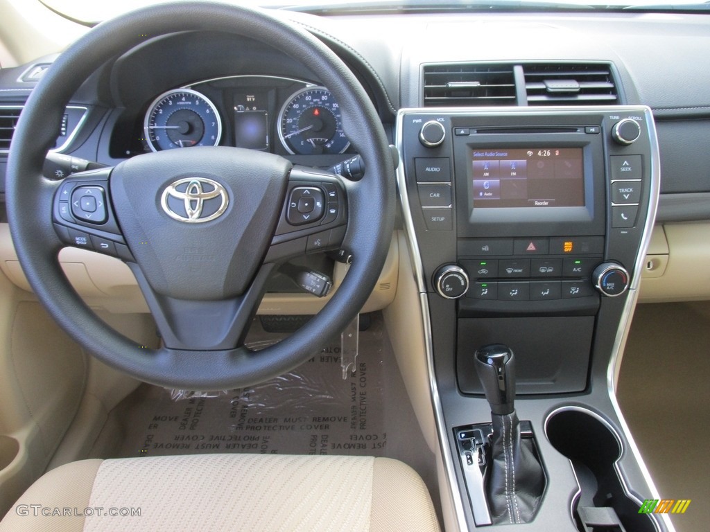 2017 Toyota Camry LE Almond Dashboard Photo #114776459