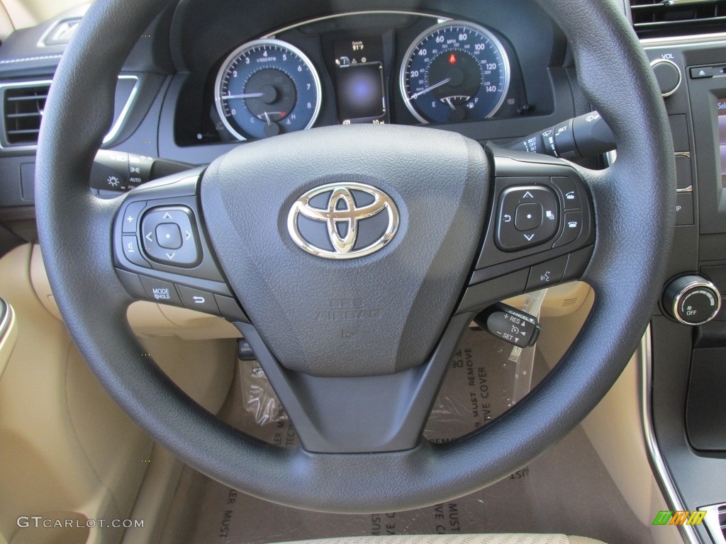 2017 Toyota Camry LE Almond Steering Wheel Photo #114776552