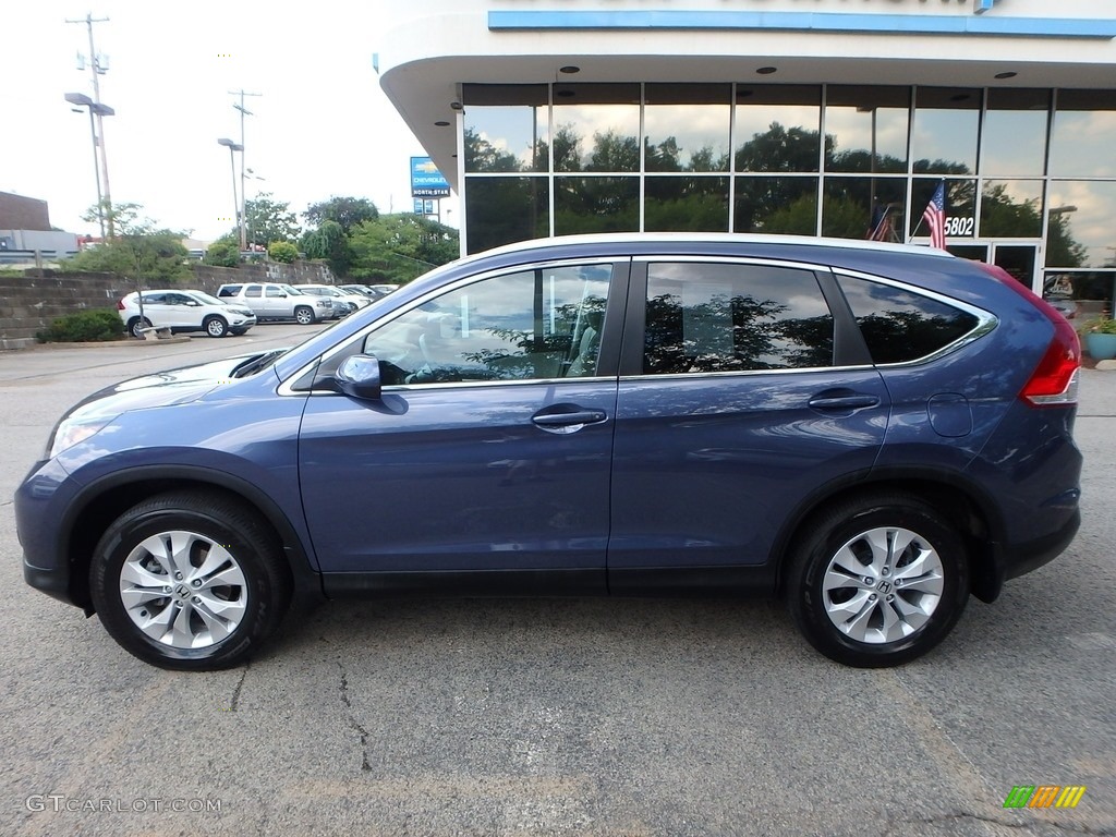 2014 CR-V EX-L AWD - Twilight Blue Metallic / Gray photo #2