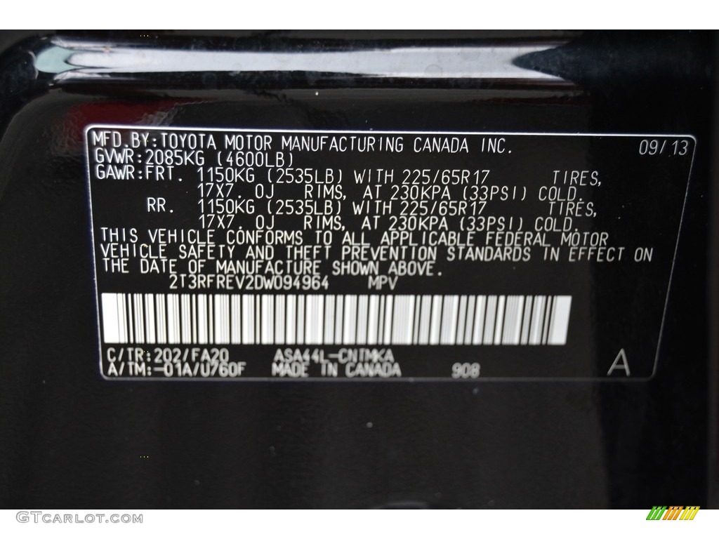 2013 RAV4 XLE AWD - Black / Black photo #31