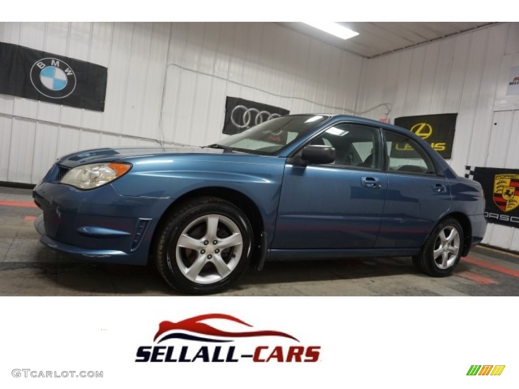 2007 Impreza 2.5i Sedan - Newport Blue Pearl / Anthracite Black photo #1