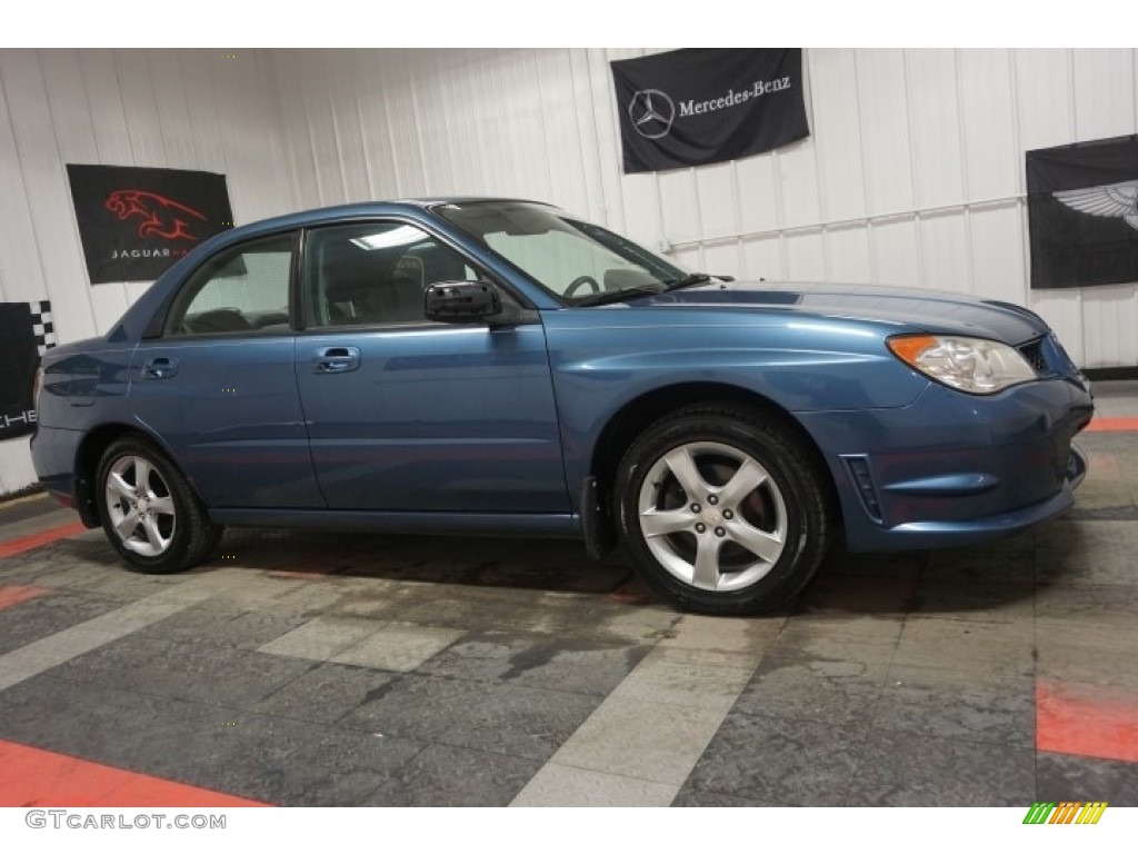 2007 Impreza 2.5i Sedan - Newport Blue Pearl / Anthracite Black photo #6