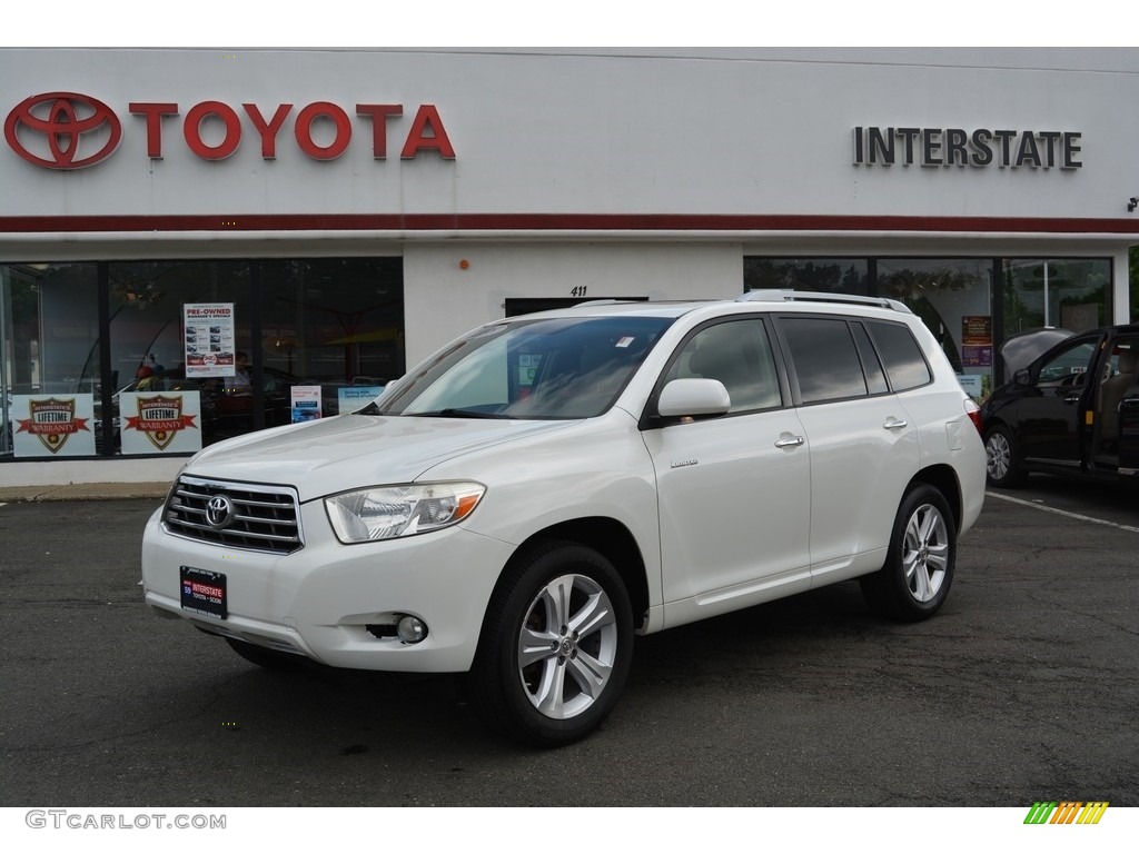 2008 Highlander Limited 4WD - Blizzard White Pearl / Ash Gray photo #1