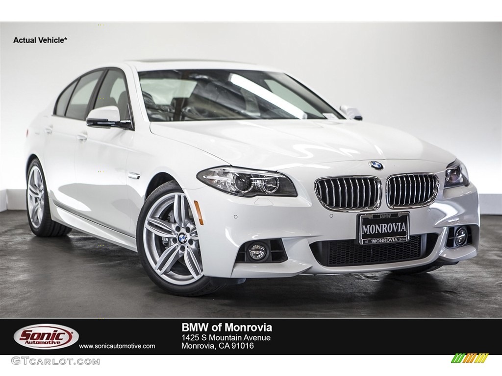 2016 5 Series 535i Sedan - Alpine White / Black photo #1