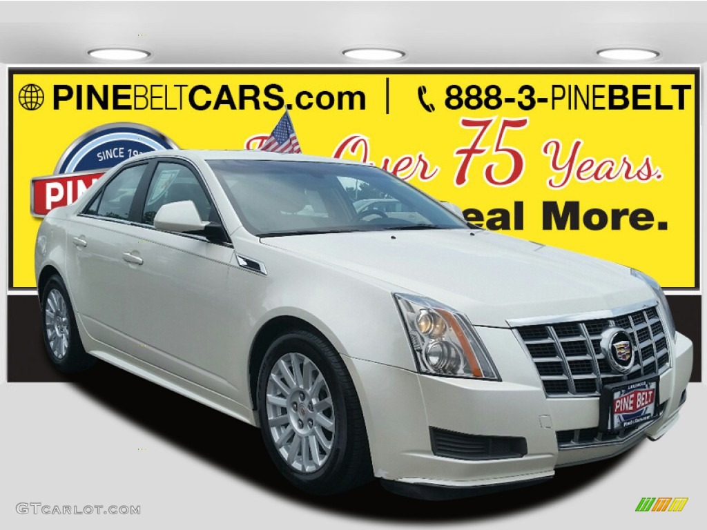 2013 CTS 4 3.0 AWD Sedan - White Diamond Tricoat / Light Titanium/Ebony photo #1