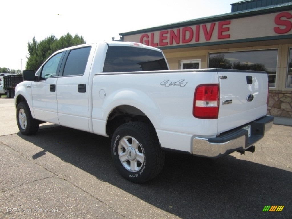 2004 F150 XLT SuperCrew 4x4 - Oxford White / Medium/Dark Flint photo #4