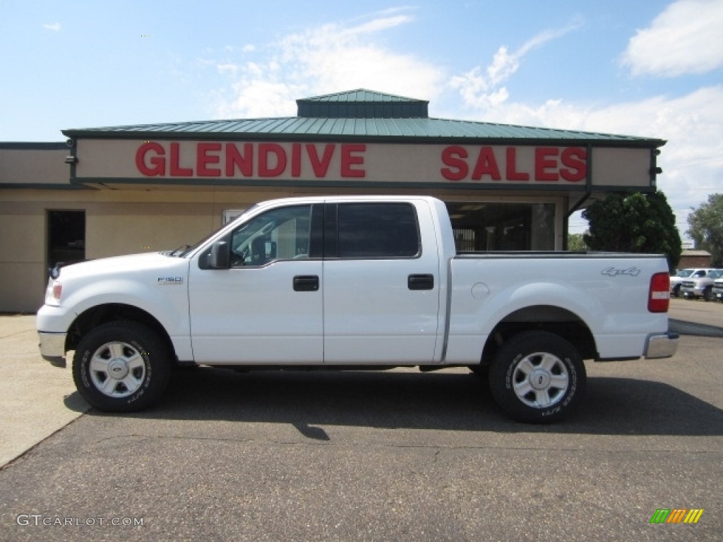 2004 F150 XLT SuperCrew 4x4 - Oxford White / Medium/Dark Flint photo #5