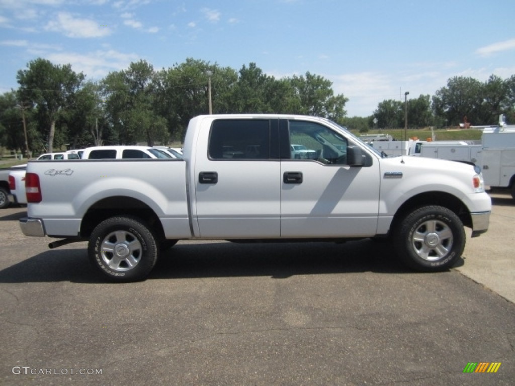 2004 F150 XLT SuperCrew 4x4 - Oxford White / Medium/Dark Flint photo #6