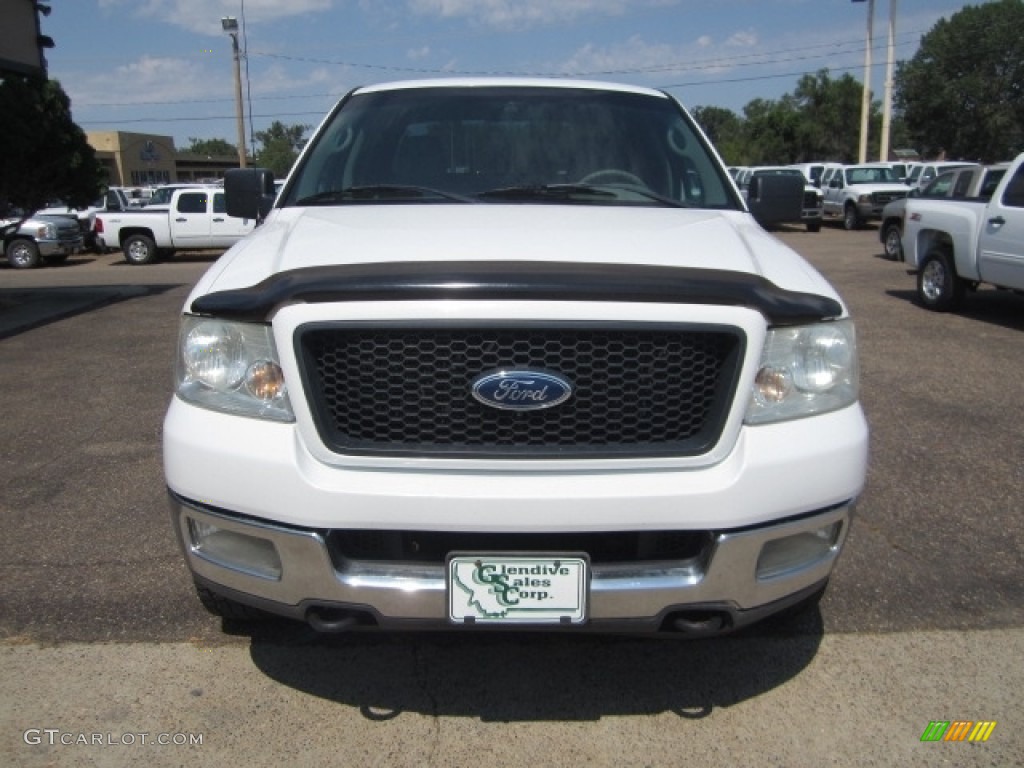 2004 F150 XLT SuperCrew 4x4 - Oxford White / Medium/Dark Flint photo #7