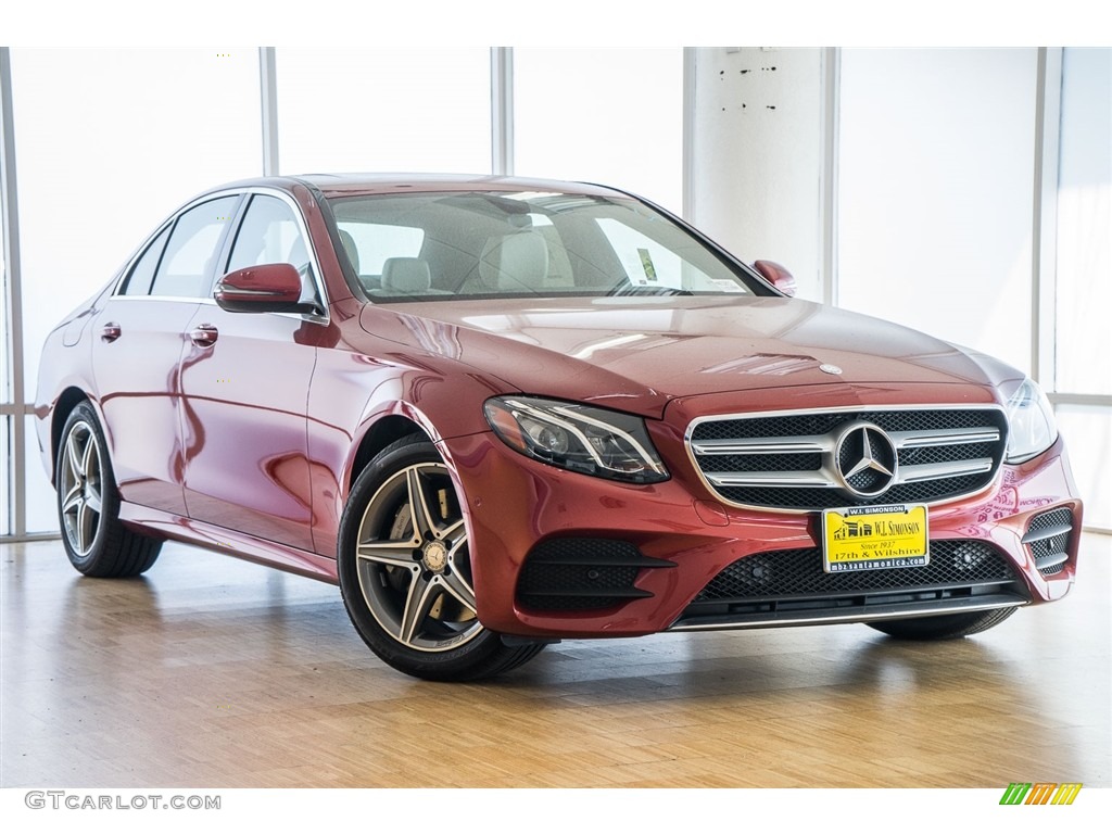 designo  Cardinal Red Metallic 2017 Mercedes-Benz E 300 Sedan Exterior Photo #114793378