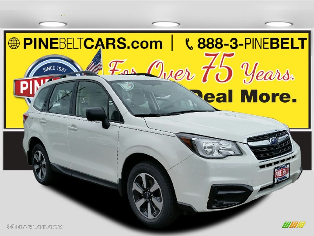 2017 Forester 2.5i - Crystal White Pearl / Gray photo #1