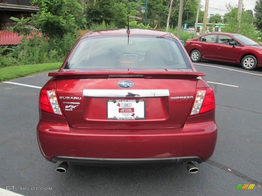 2011 Impreza 2.5i Premium Sedan - Paprika Red Pearl / Carbon Black photo #7