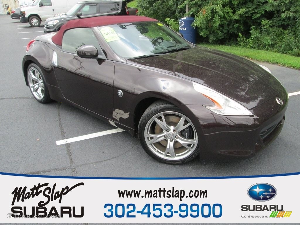 2010 370Z Touring Roadster - Black Cherry / Wine Leather photo #1