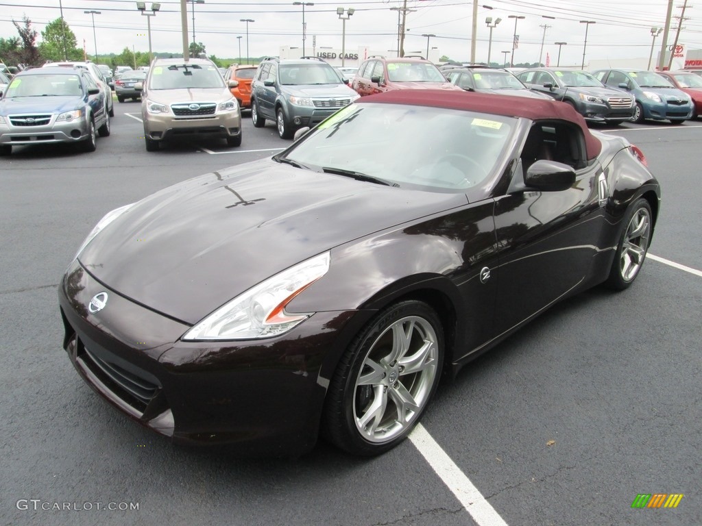 2010 370Z Touring Roadster - Black Cherry / Wine Leather photo #2