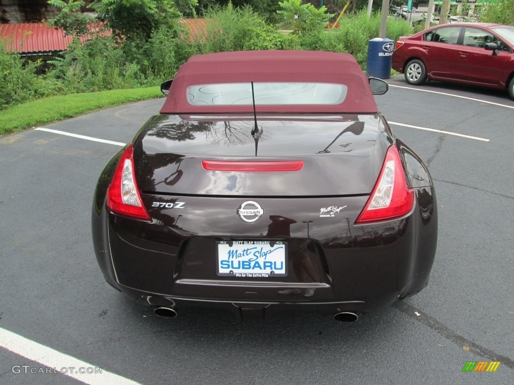 2010 370Z Touring Roadster - Black Cherry / Wine Leather photo #7