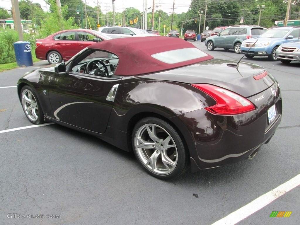 2010 370Z Touring Roadster - Black Cherry / Wine Leather photo #8