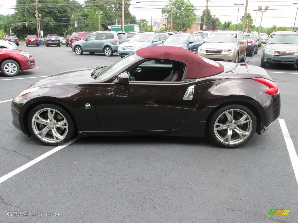 2010 370Z Touring Roadster - Black Cherry / Wine Leather photo #9