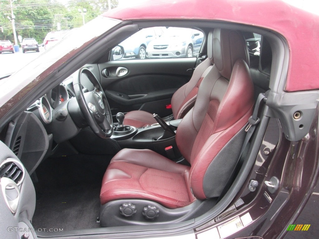 2010 370Z Touring Roadster - Black Cherry / Wine Leather photo #11