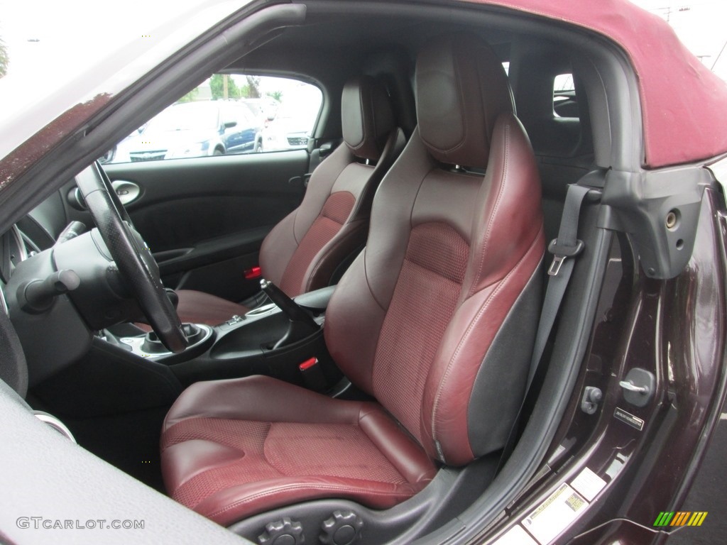 2010 370Z Touring Roadster - Black Cherry / Wine Leather photo #14