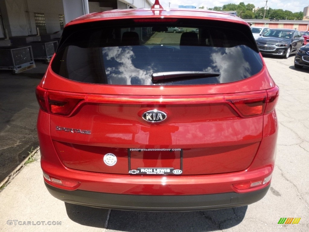 2017 Sportage LX AWD - Hyper Red / Gray photo #4