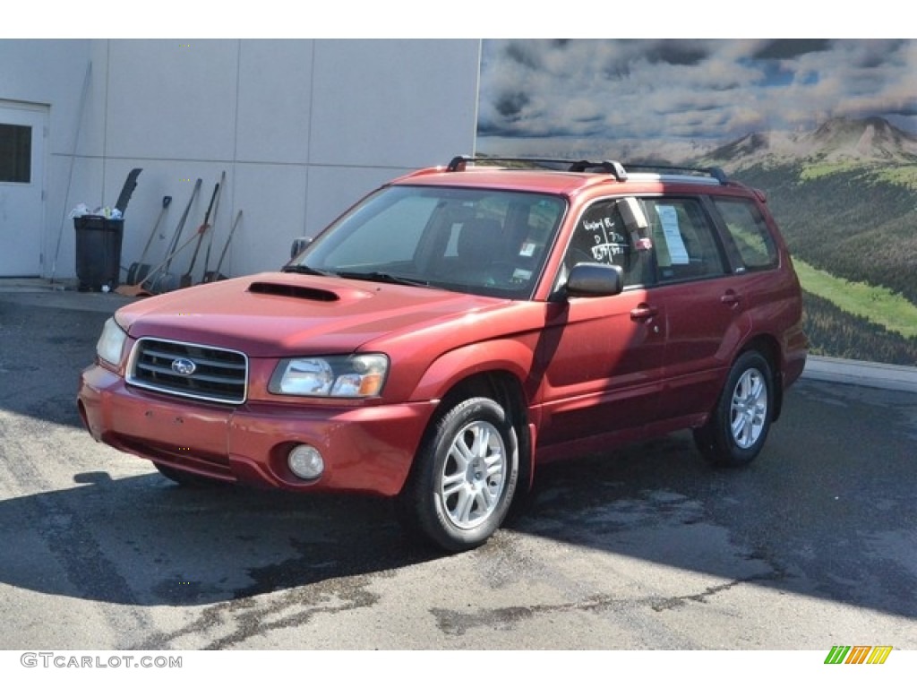 2004 Forester 2.5 XT - Cayenne Red Pearl / Black photo #5