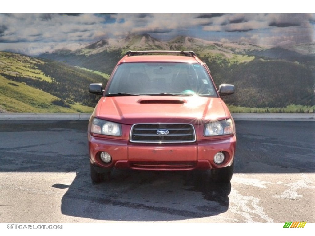 2004 Forester 2.5 XT - Cayenne Red Pearl / Black photo #6