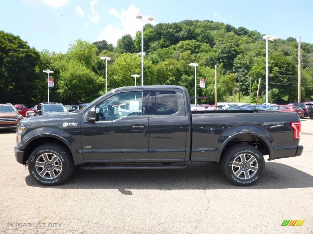 2016 F150 XLT SuperCab 4x4 - Lithium Gray / Black photo #6