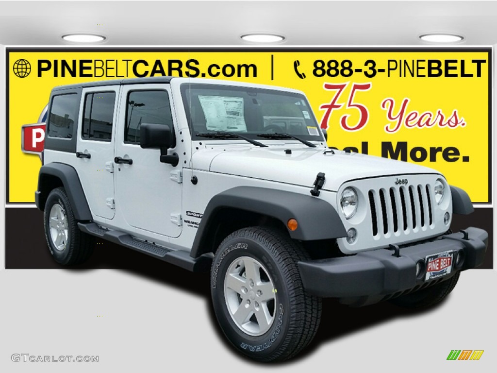 2016 Wrangler Unlimited Sport 4x4 - Bright White / Black photo #1