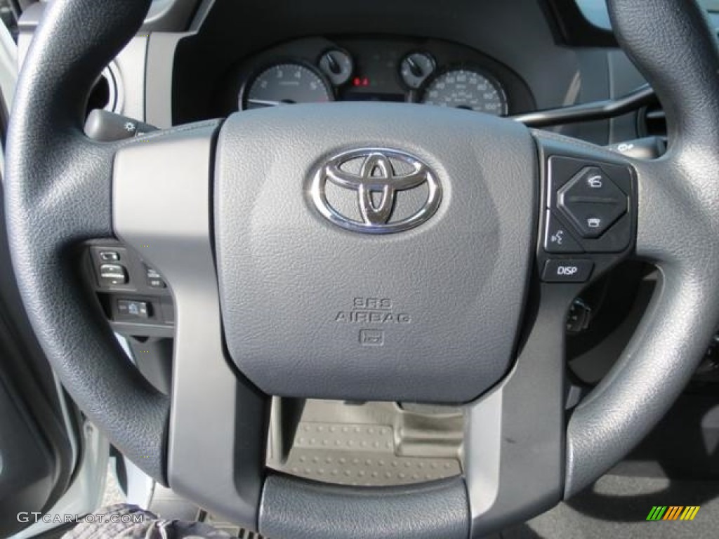 2016 Toyota Tundra SR Double Cab 4x4 Graphite Steering Wheel Photo #114815512