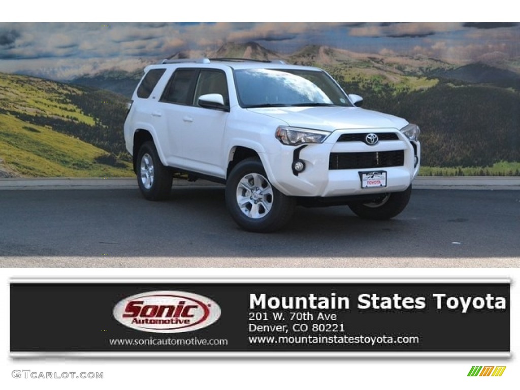 2016 4Runner SR5 4x4 - Super White / Sand Beige photo #1