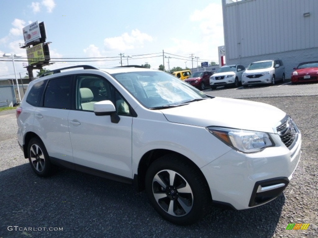 2017 Forester 2.5i Premium - Crystal White Pearl / Gray photo #1