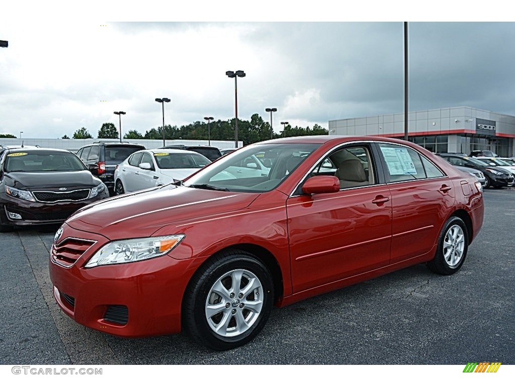 2011 Camry LE - Barcelona Red Metallic / Ash photo #7