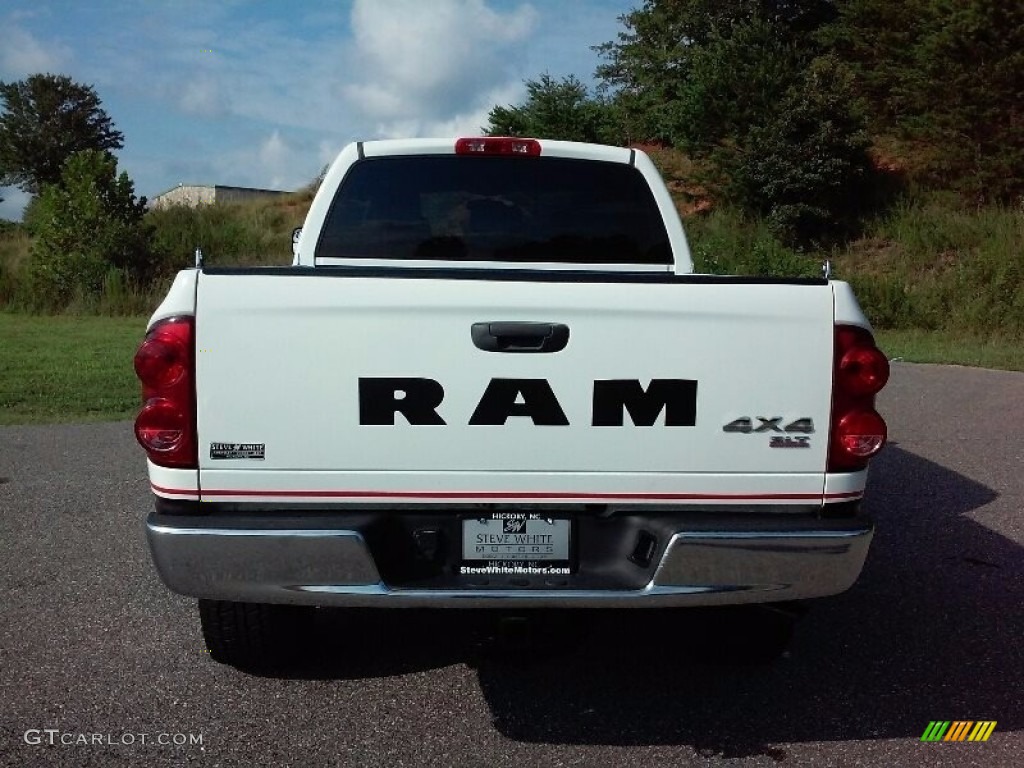 2007 Ram 1500 SLT Mega Cab 4x4 - Bright White / Medium Slate Gray photo #5