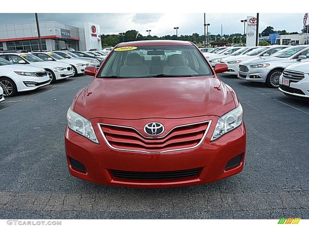 2011 Camry LE - Barcelona Red Metallic / Ash photo #23