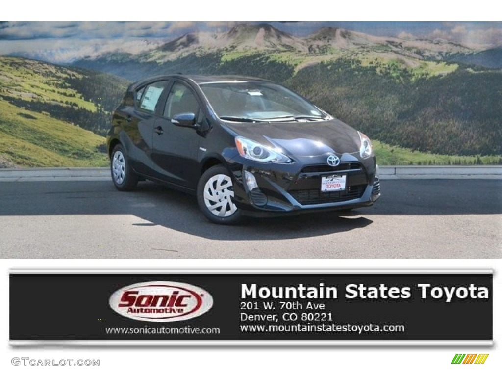 2016 Prius c Two - Black Sand Pearl / Black photo #1