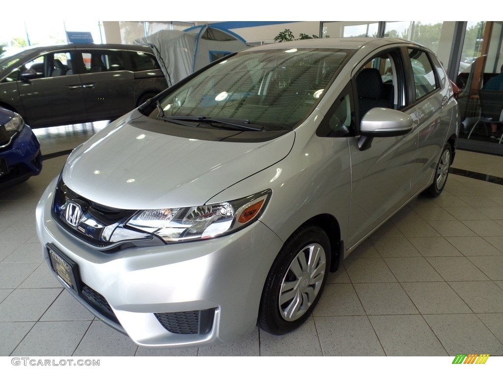 2015 Fit LX - Alabaster Silver Metallic / Black photo #1